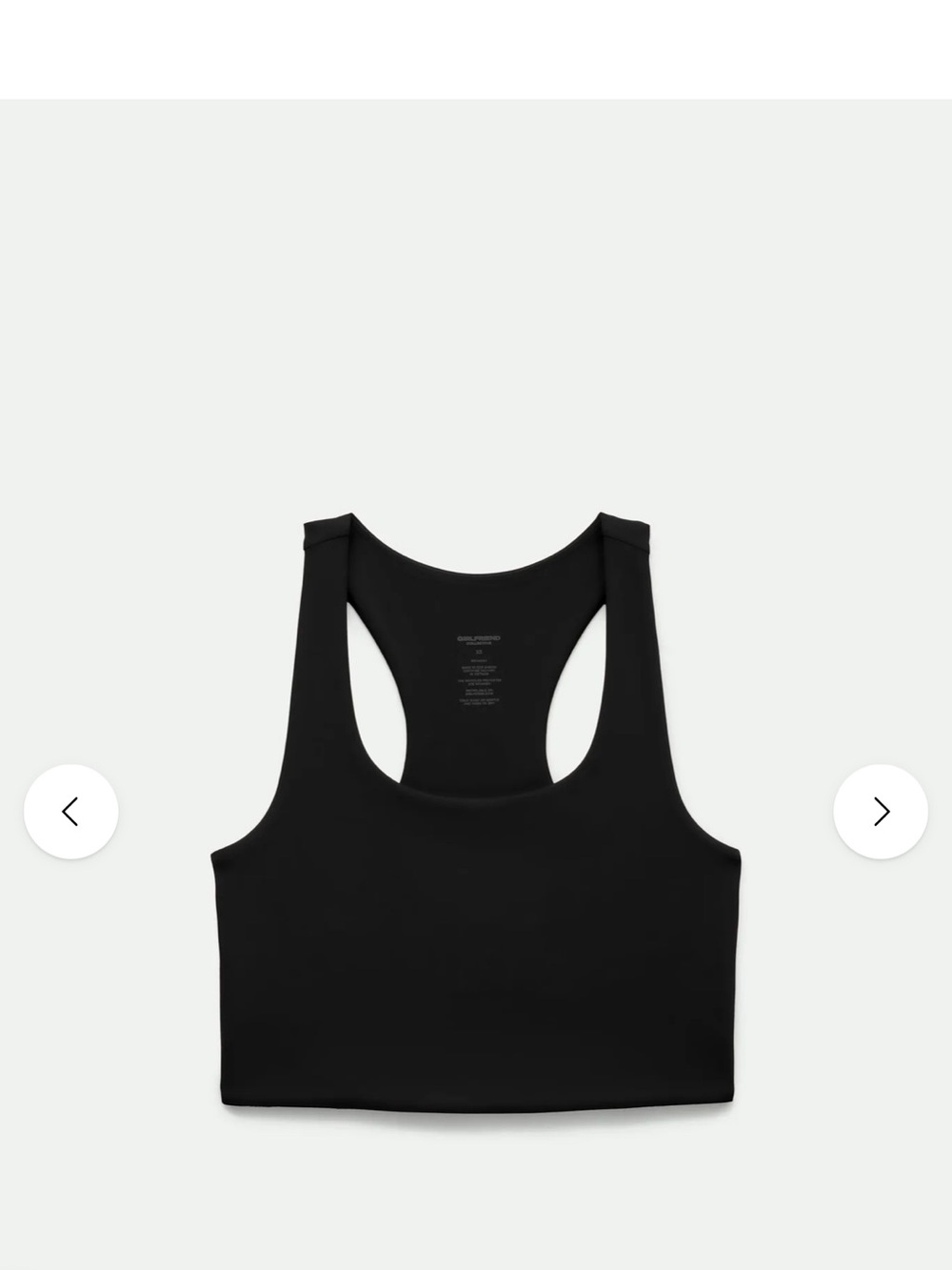 Girlfriend Black Paloma Racerback Bra